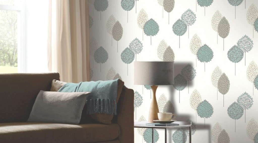 Desain Wallpaper Dinding Ruang Tamu Minimalis Sederhana Motif Bunga Warna Asri Elegan Mewah Nyaman Klasik Terbaru