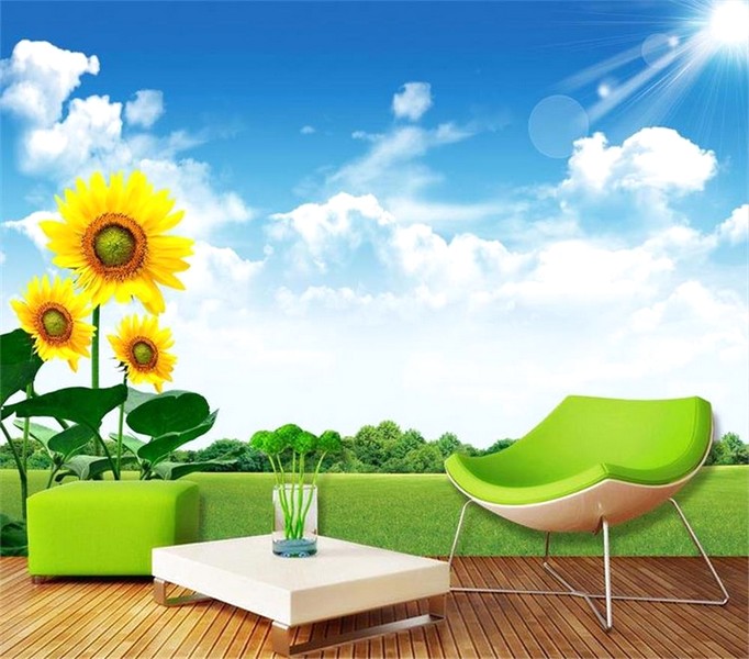 Ide Terbaik Desain Wallpaper Dinding Ruang Tamu Minimalis Motif Pemandangan Alam Warna Hijau Elegan Mewah Nyaman Asri Modern Terbaru