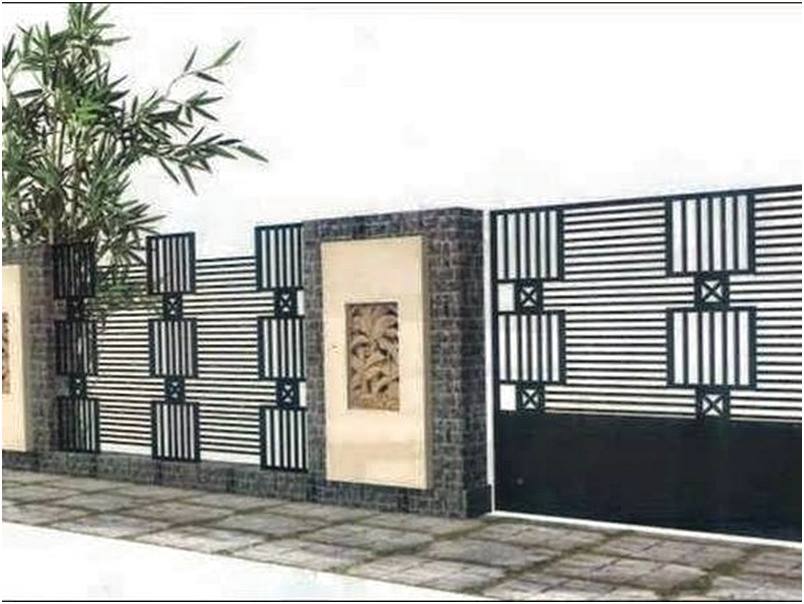 Unik Tren model desain pagar rumah minimalis modern mewah terbaru