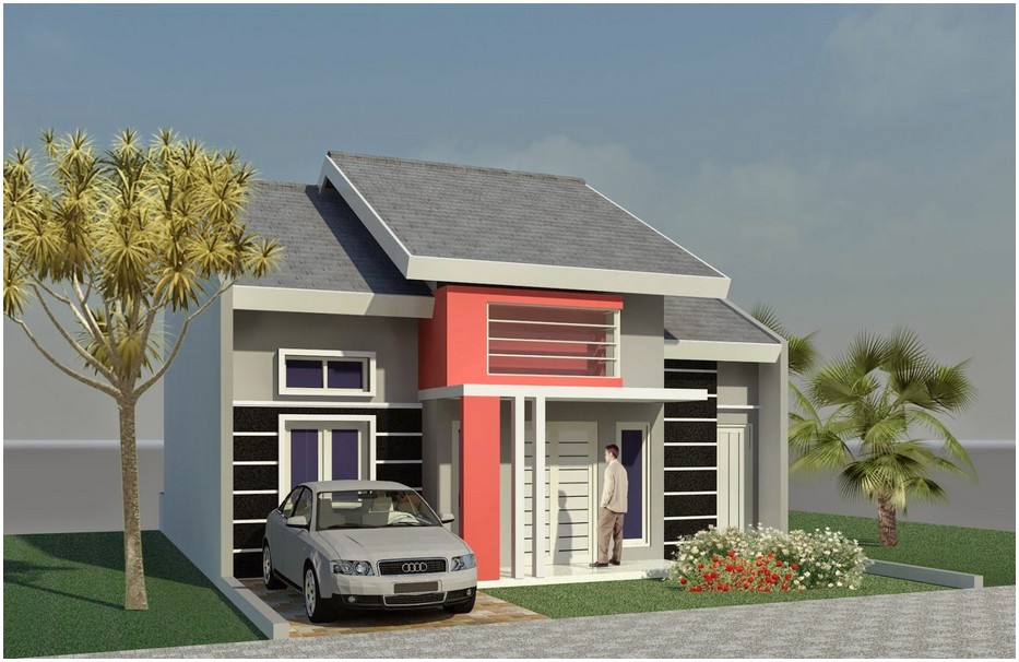 Model desain rumah minimalis 1 lantai mewah nyaman elegan abu abu terbaik tren masa kini