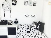 Desain Kamar Tidur Hitam Putih Anak Perempuan