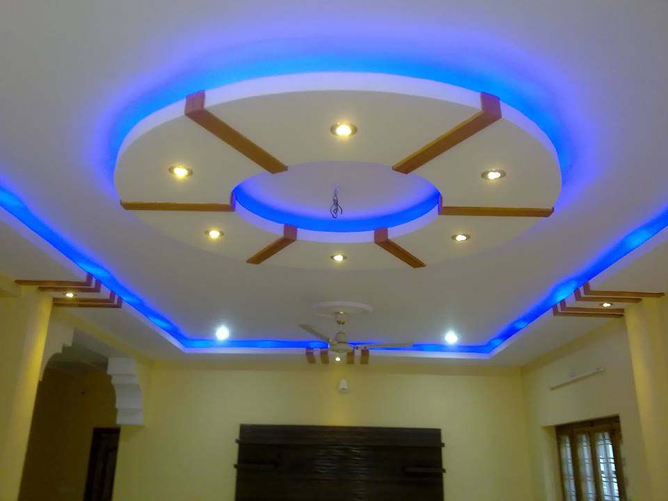 Desain Plafon Gypsum Ruang Tamu Minimalis