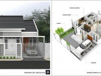 Gambar Denah Rumah Minimalis 3 Kamar Tidur 1 Lantai Terbaru Beserta Keterangannya
